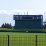 金武町ベースボールスタジアム・グラウンドとスコアボード（横）：No.2086